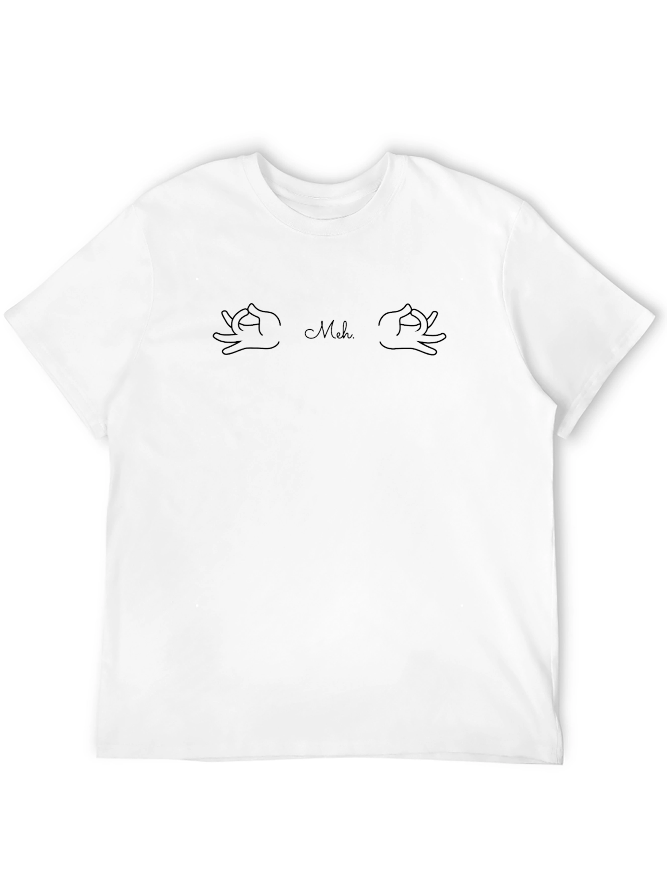 Camiseta Negra Hombre - Diseño Meh Casual