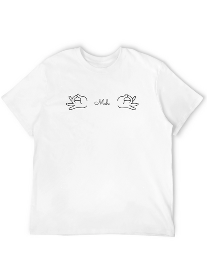 Camiseta Negra Hombre - Diseño Meh Casual