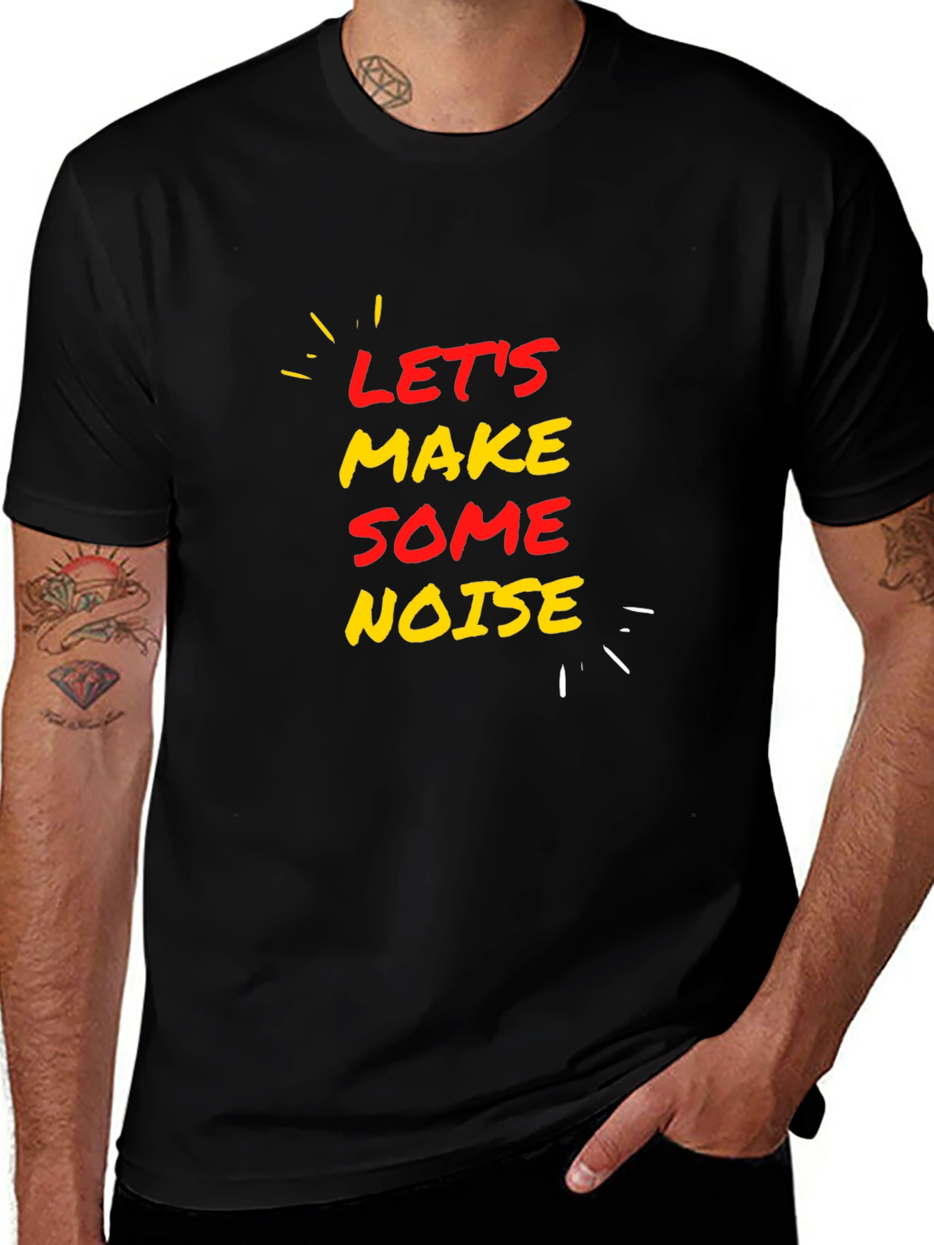 Camiseta Negra Lets Make Some Noise