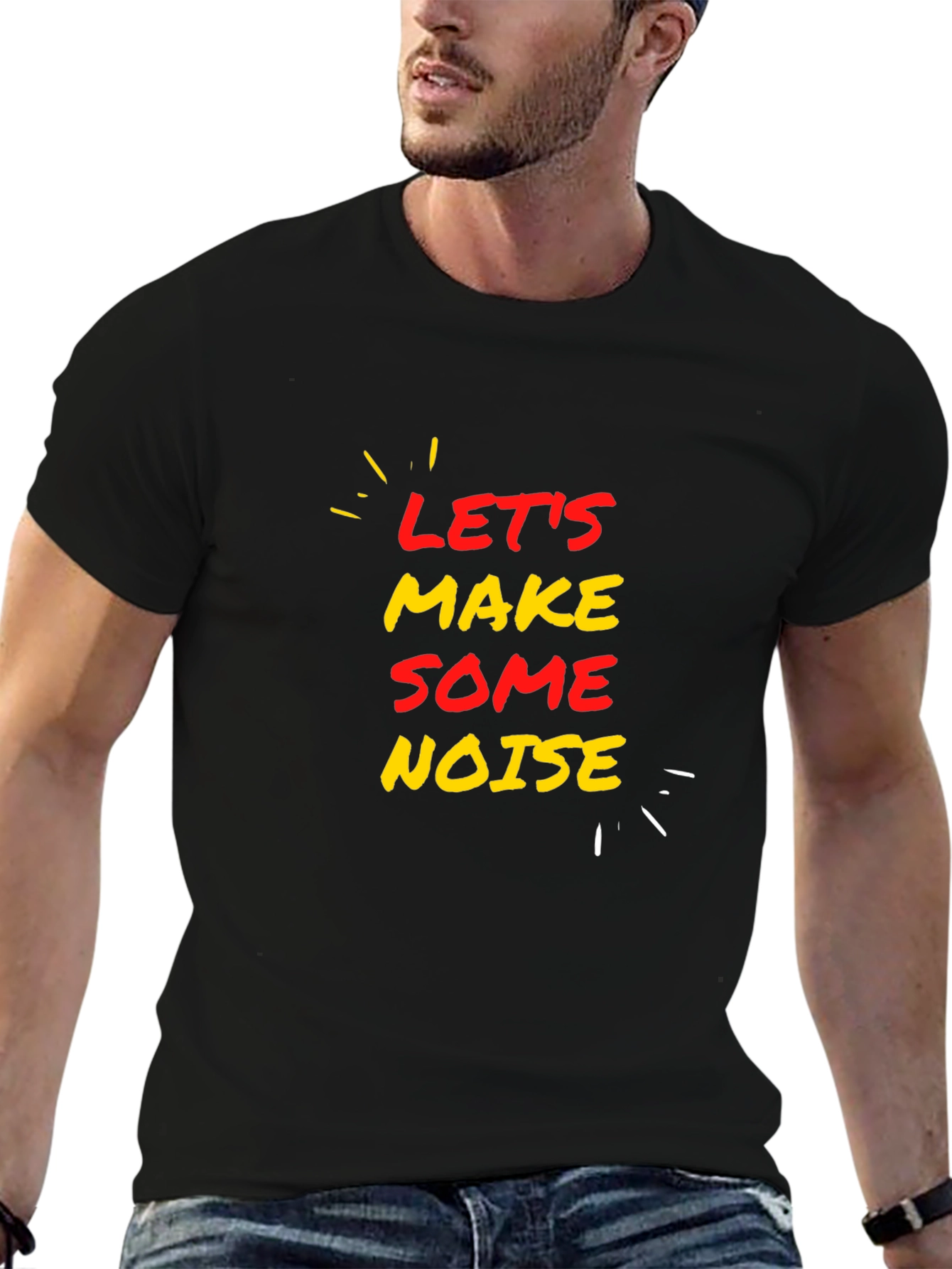 Camiseta Negra Lets Make Some Noise
