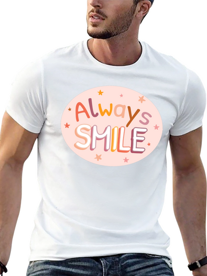 Camiseta Negra con Diseño Always Smile