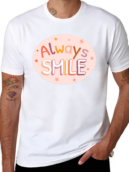 Camiseta Negra con Diseño Always Smile