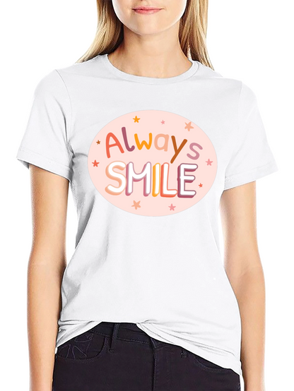 Camiseta Negra con Diseño Always Smile