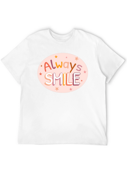 Camiseta Negra con Diseño Always Smile