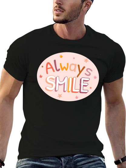 Camiseta Negra con Diseño Always Smile