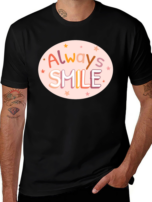 Camiseta Negra con Diseño Always Smile