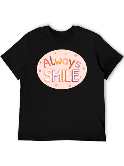 Camiseta Negra con Diseño Always Smile