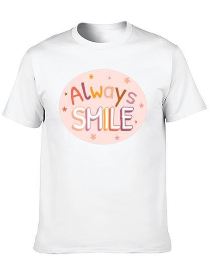 Camiseta Negra con Diseño Always Smile