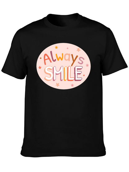 Camiseta Negra con Diseño Always Smile