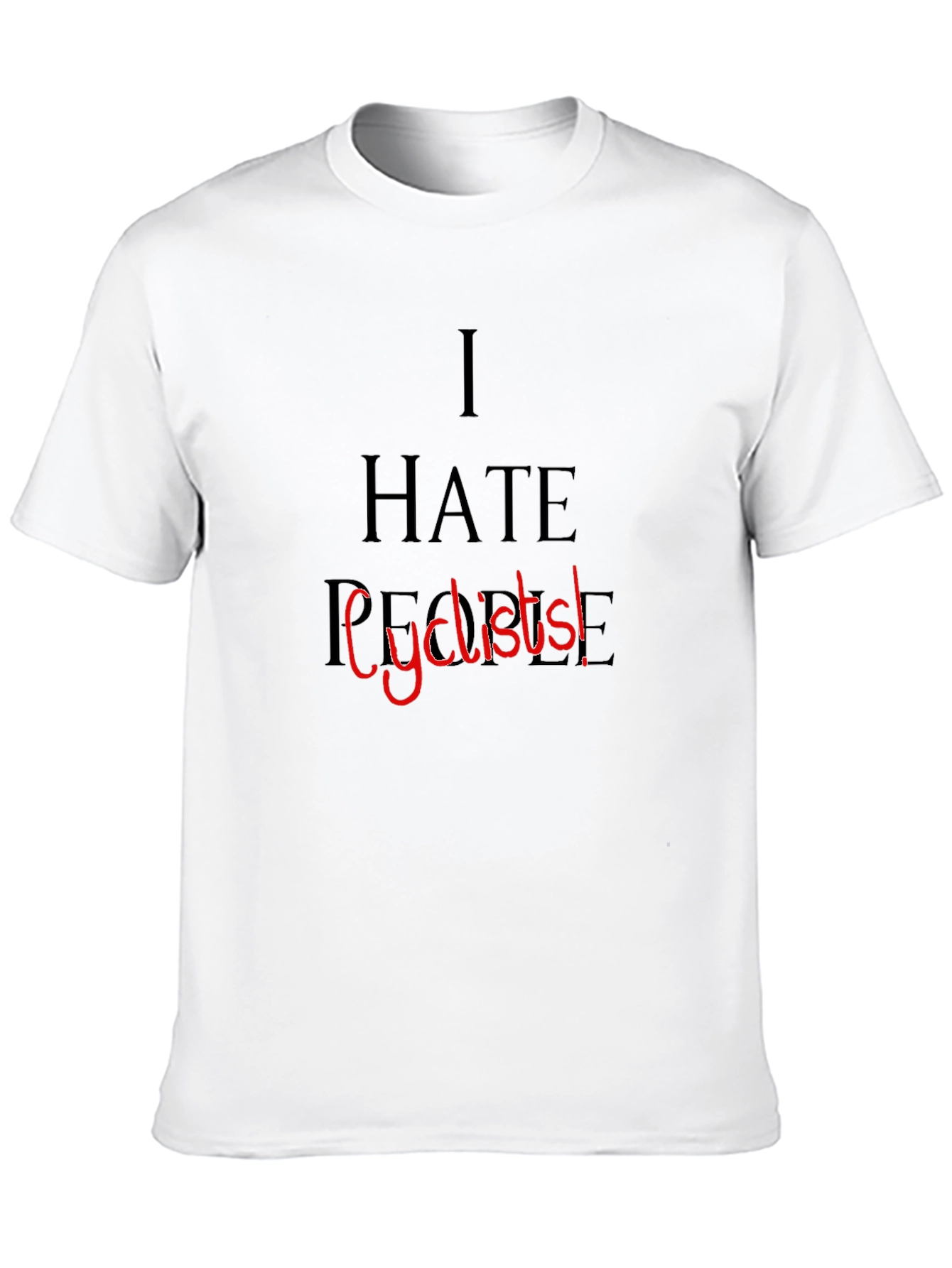 Camiseta Negra: I Hate People Cyclists