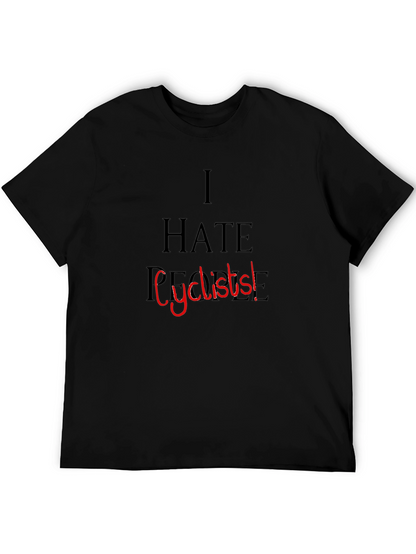 Camiseta Negra: I Hate People Cyclists