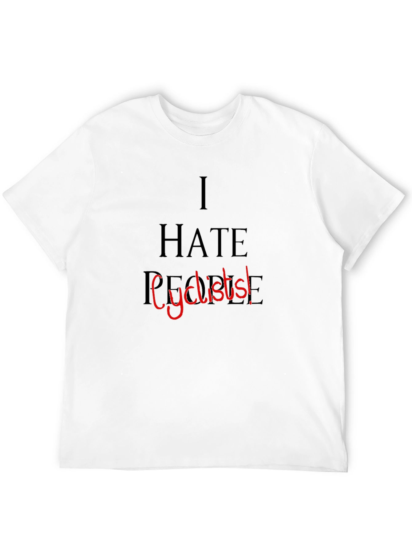 Camiseta Negra: I Hate People Cyclists