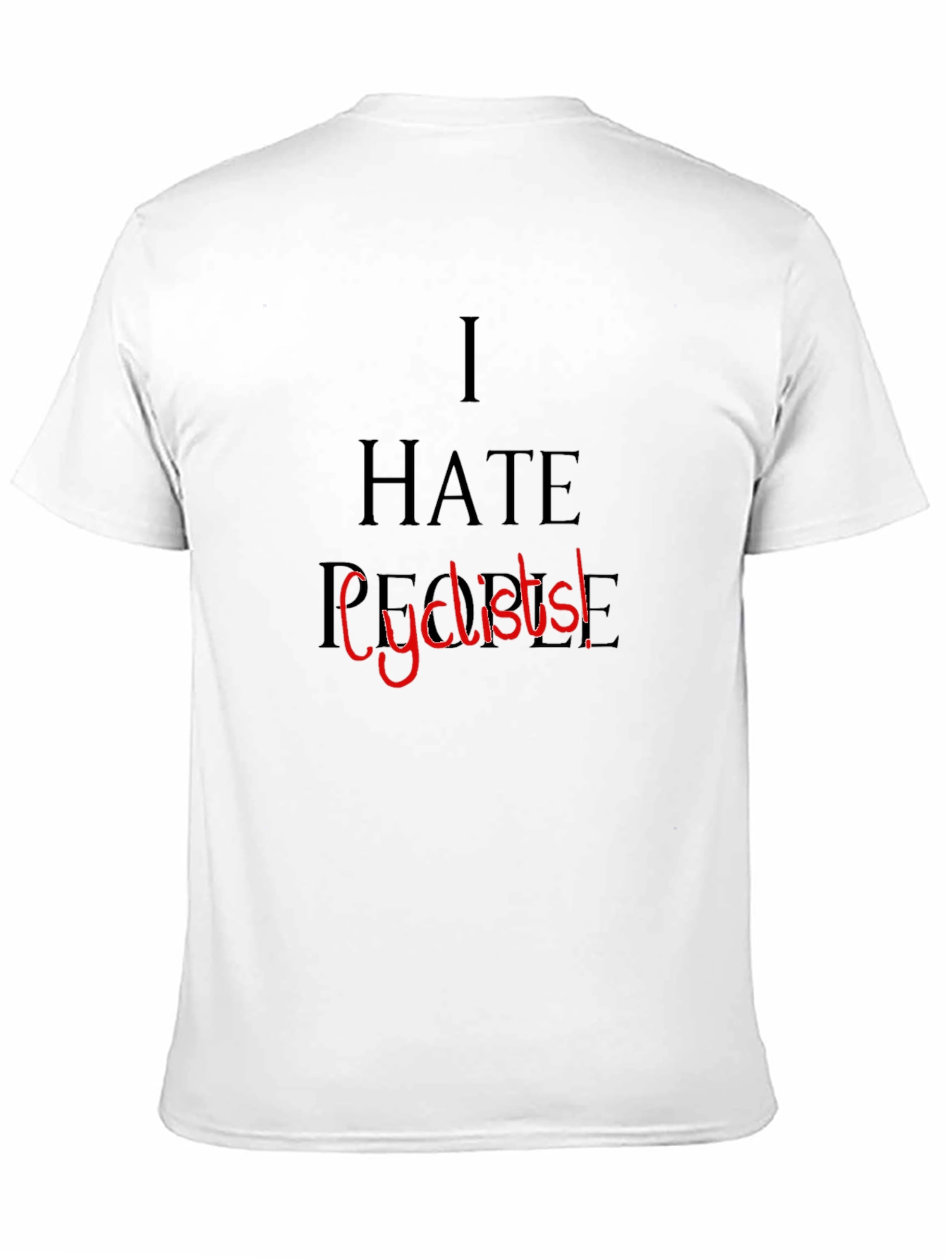 Camiseta Negra: I Hate People Cyclists