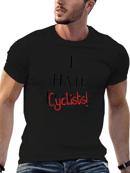 Camiseta Negra: I Hate People Cyclists