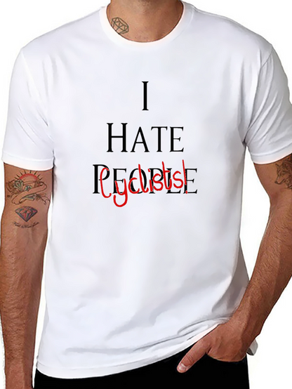 Camiseta Negra: I Hate People Cyclists