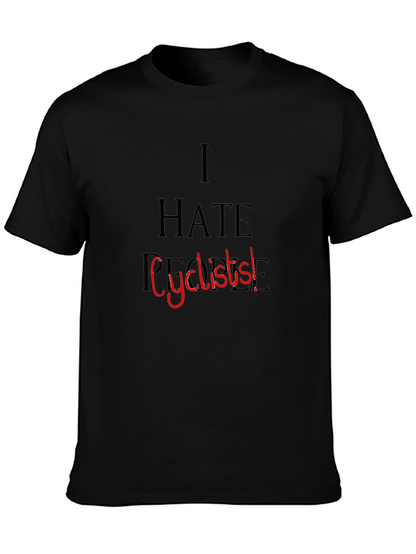 Camiseta Negra: I Hate People Cyclists