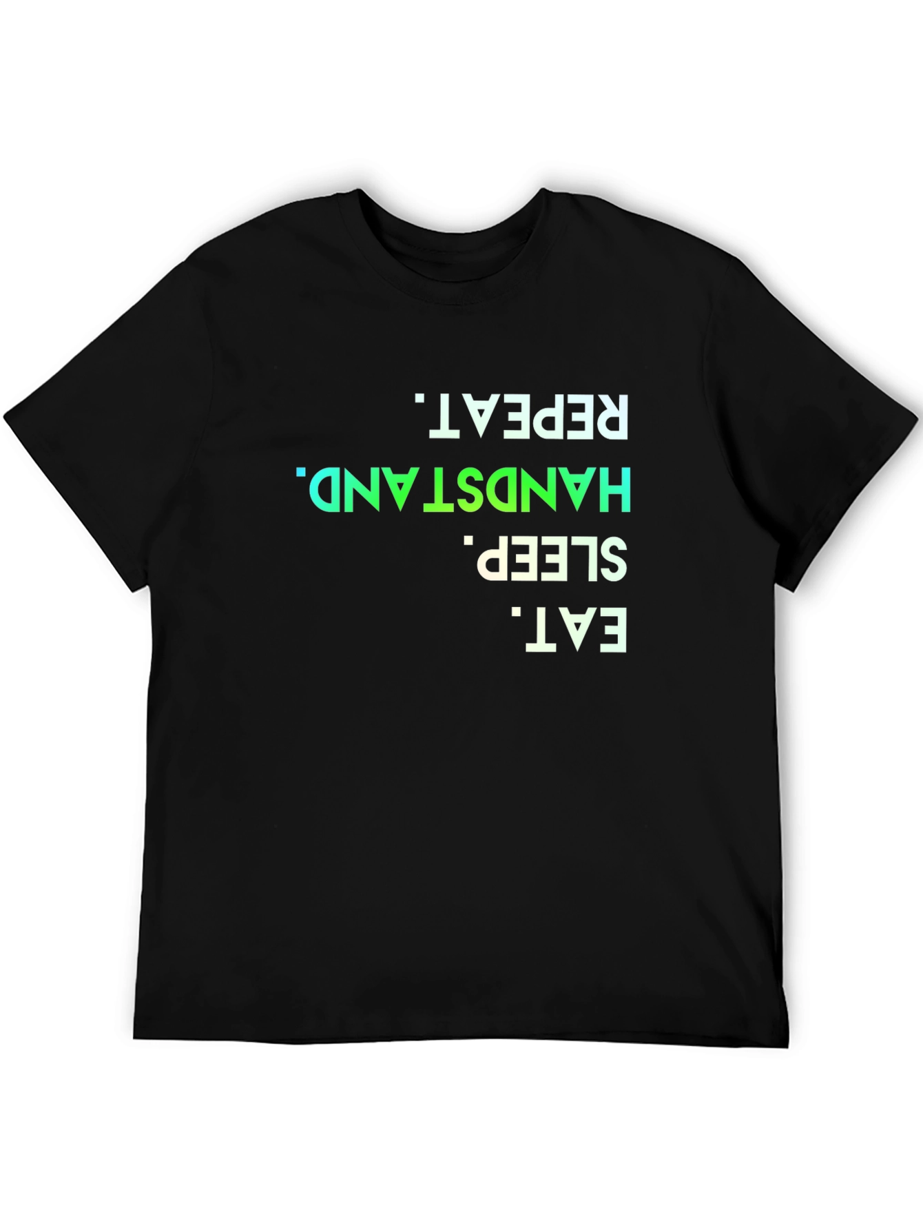 Camiseta Negra Eat Sleep Handstand Repeat
