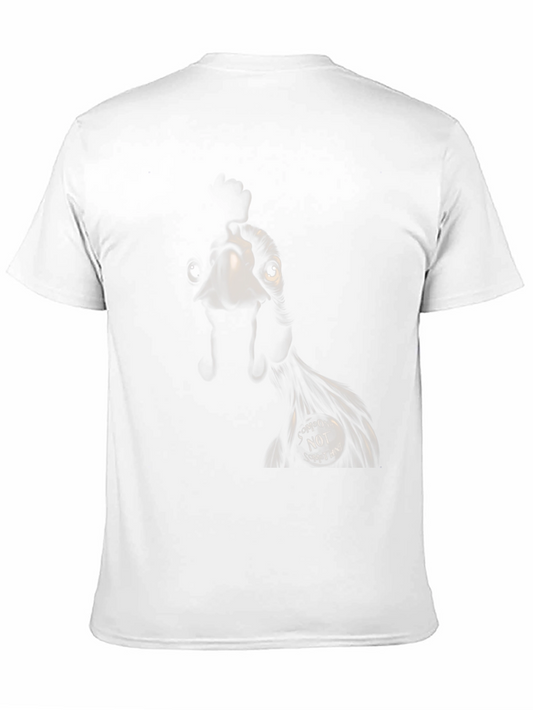 Camiseta Negra con Diseño de Pollo Alguien No Algo