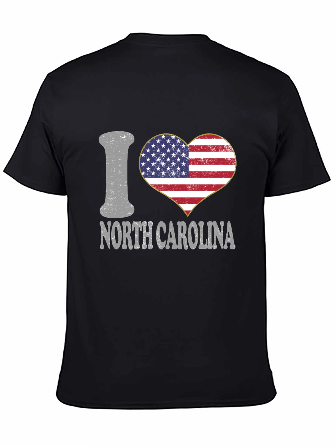 Camiseta Negra I Love North Carolina