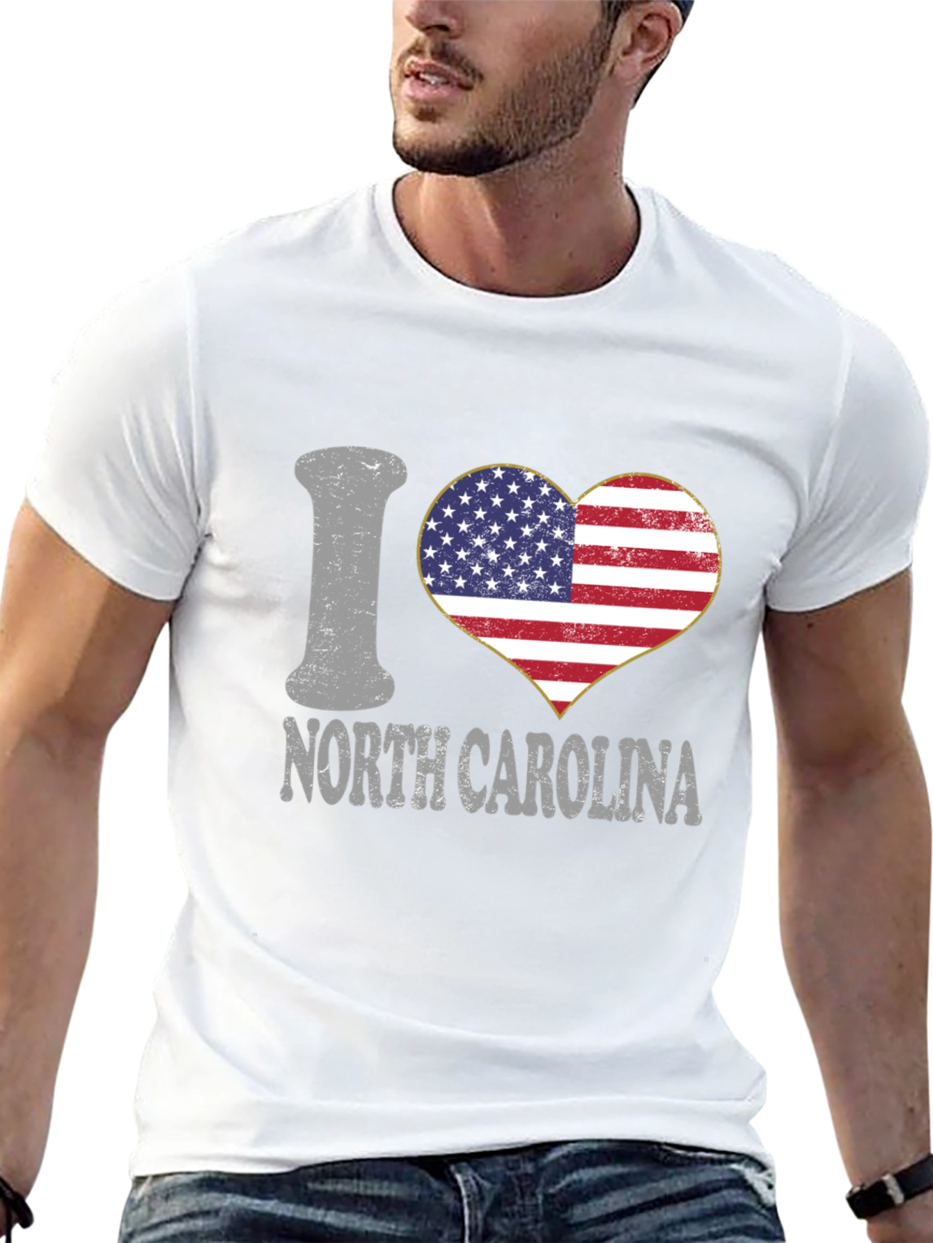 Camiseta Negra I Love North Carolina