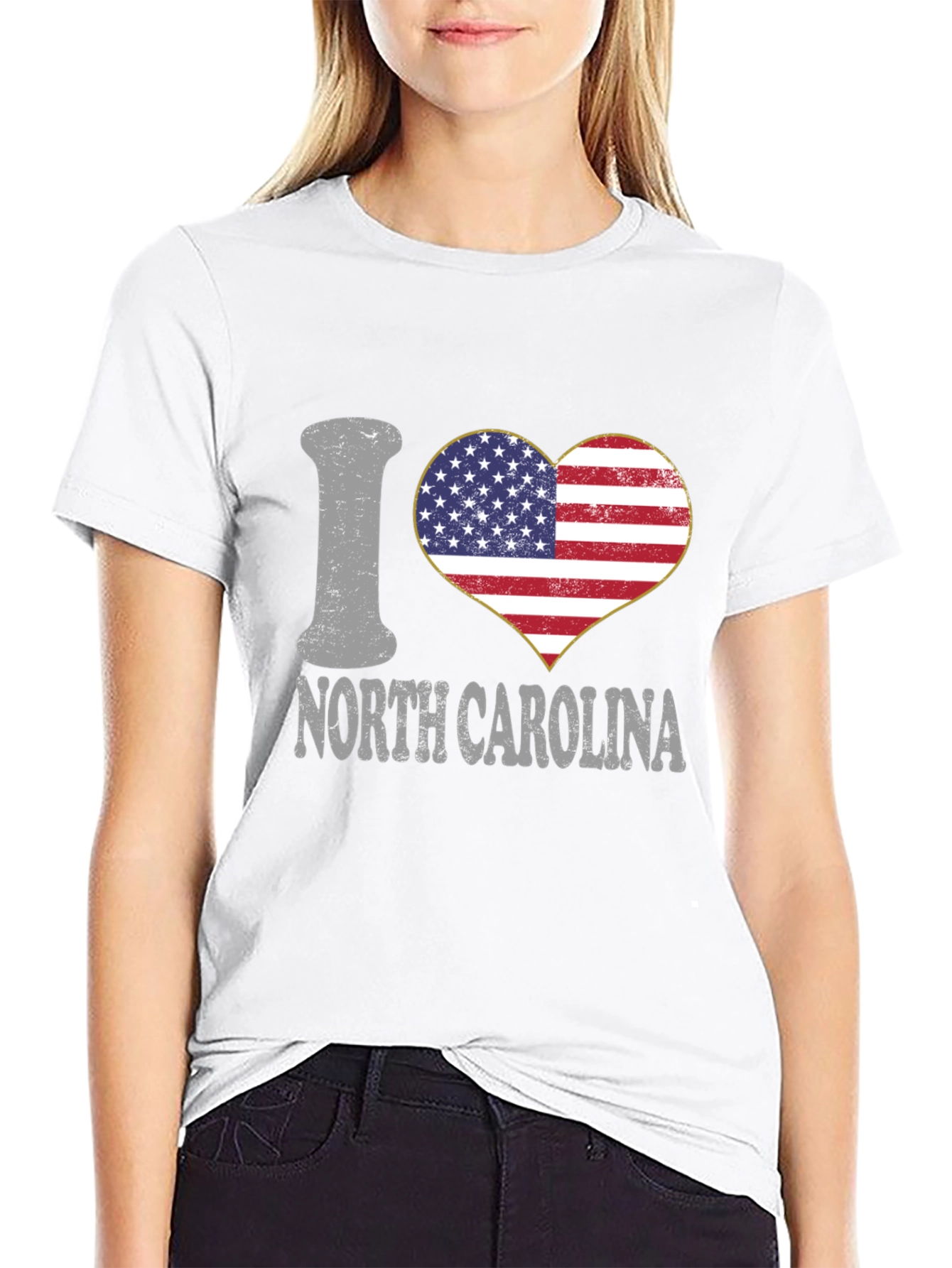 Camiseta Negra I Love North Carolina