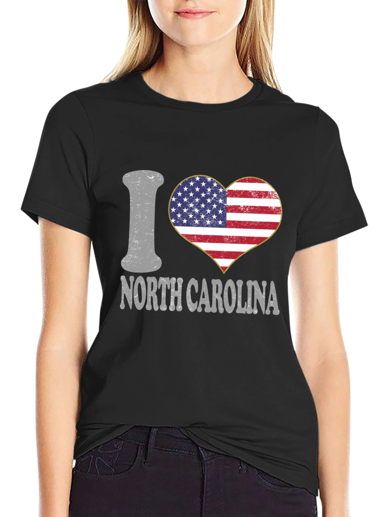 Camiseta Negra I Love North Carolina