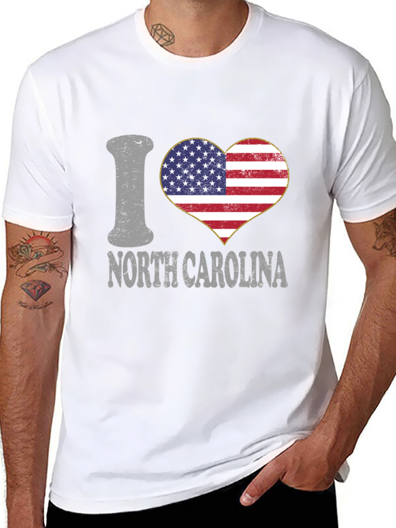 Camiseta Negra I Love North Carolina