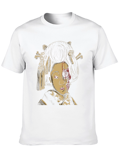 Camiseta con Diseño Geisha Zombie