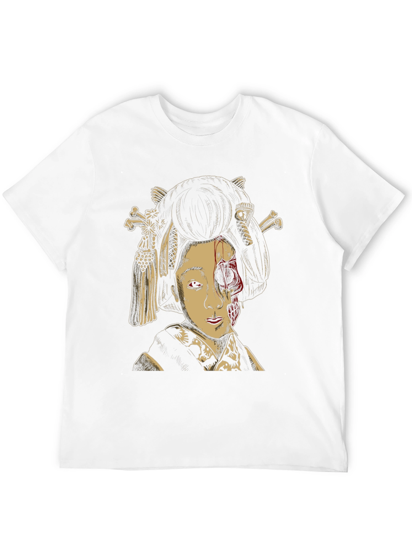 Camiseta con Diseño Geisha Zombie
