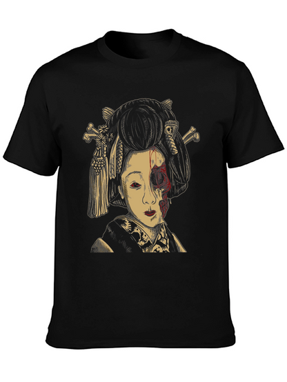 Camiseta con Diseño Geisha Zombie