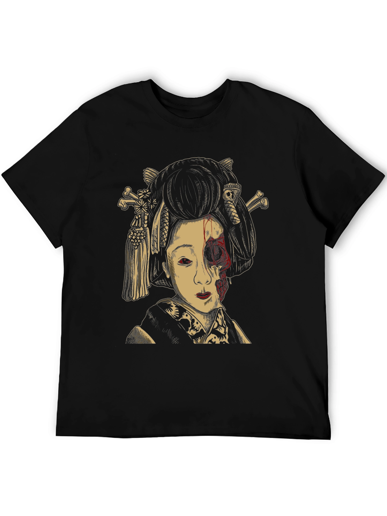 Camiseta con Diseño Geisha Zombie