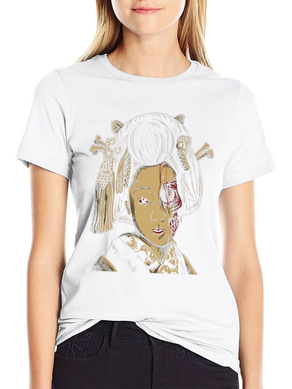 Camiseta con Diseño Geisha Zombie