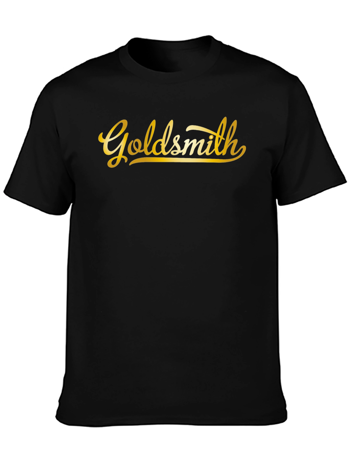 Camiseta Negra Goldsmith Dorada