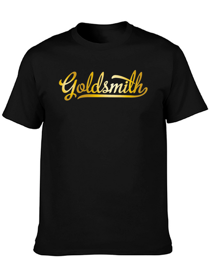 Camiseta Negra Goldsmith Dorada