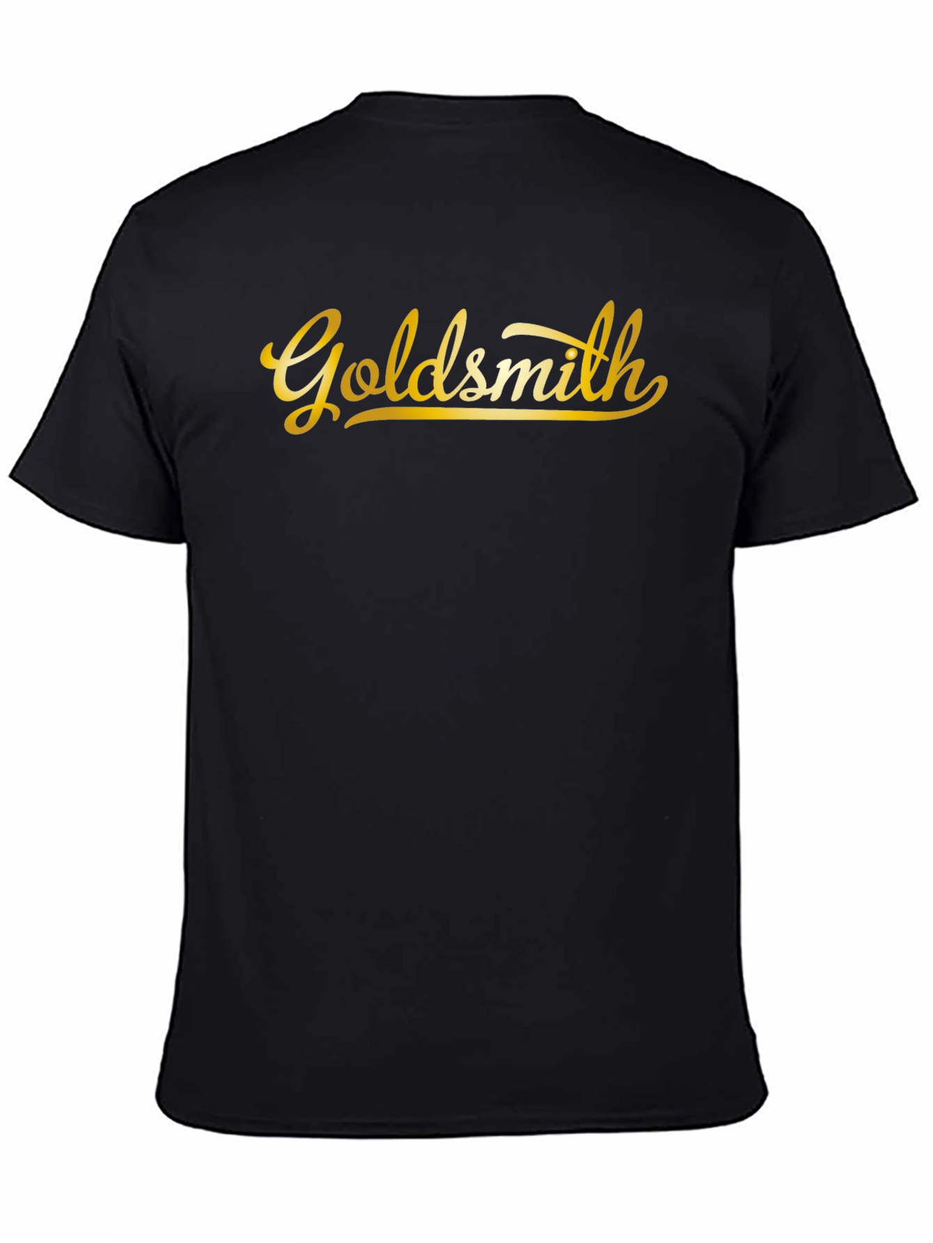 Camiseta Negra Goldsmith Dorada