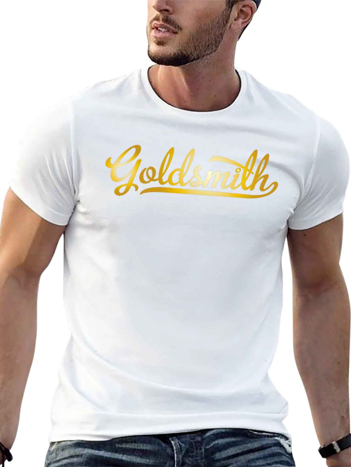 Camiseta Negra Goldsmith Dorada