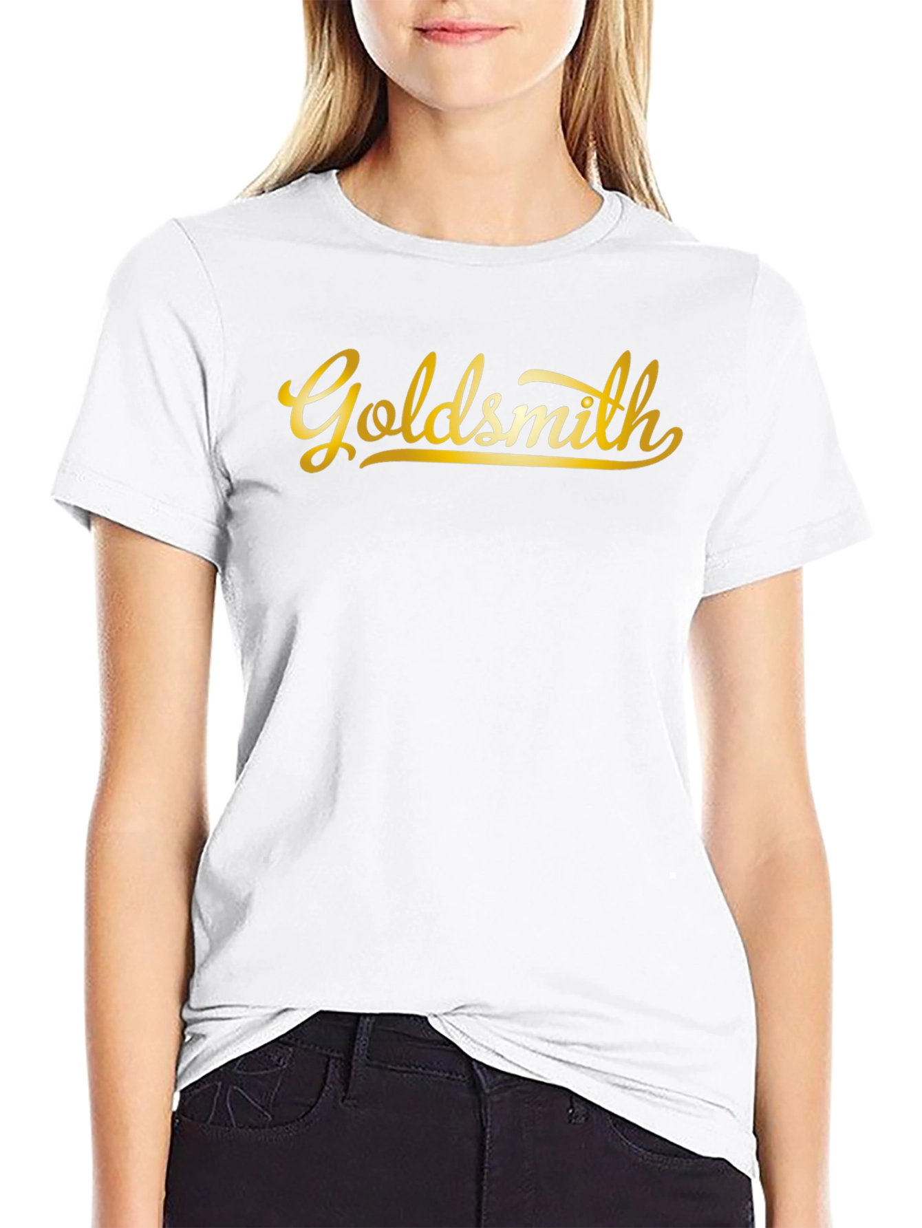 Camiseta Negra Goldsmith Dorada