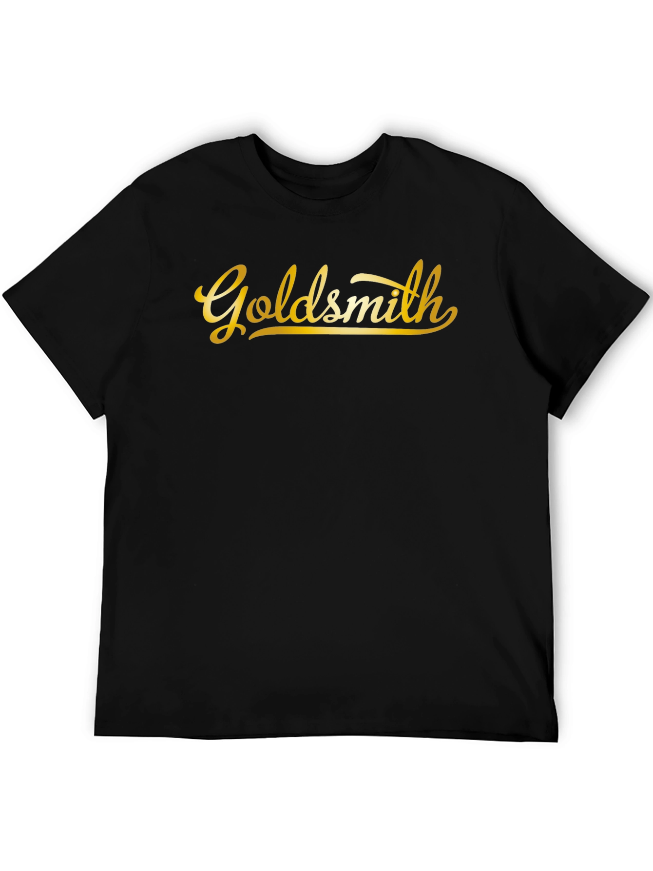 Camiseta Negra Goldsmith Dorada