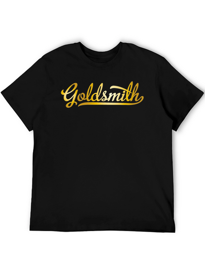 Camiseta Negra Goldsmith Dorada