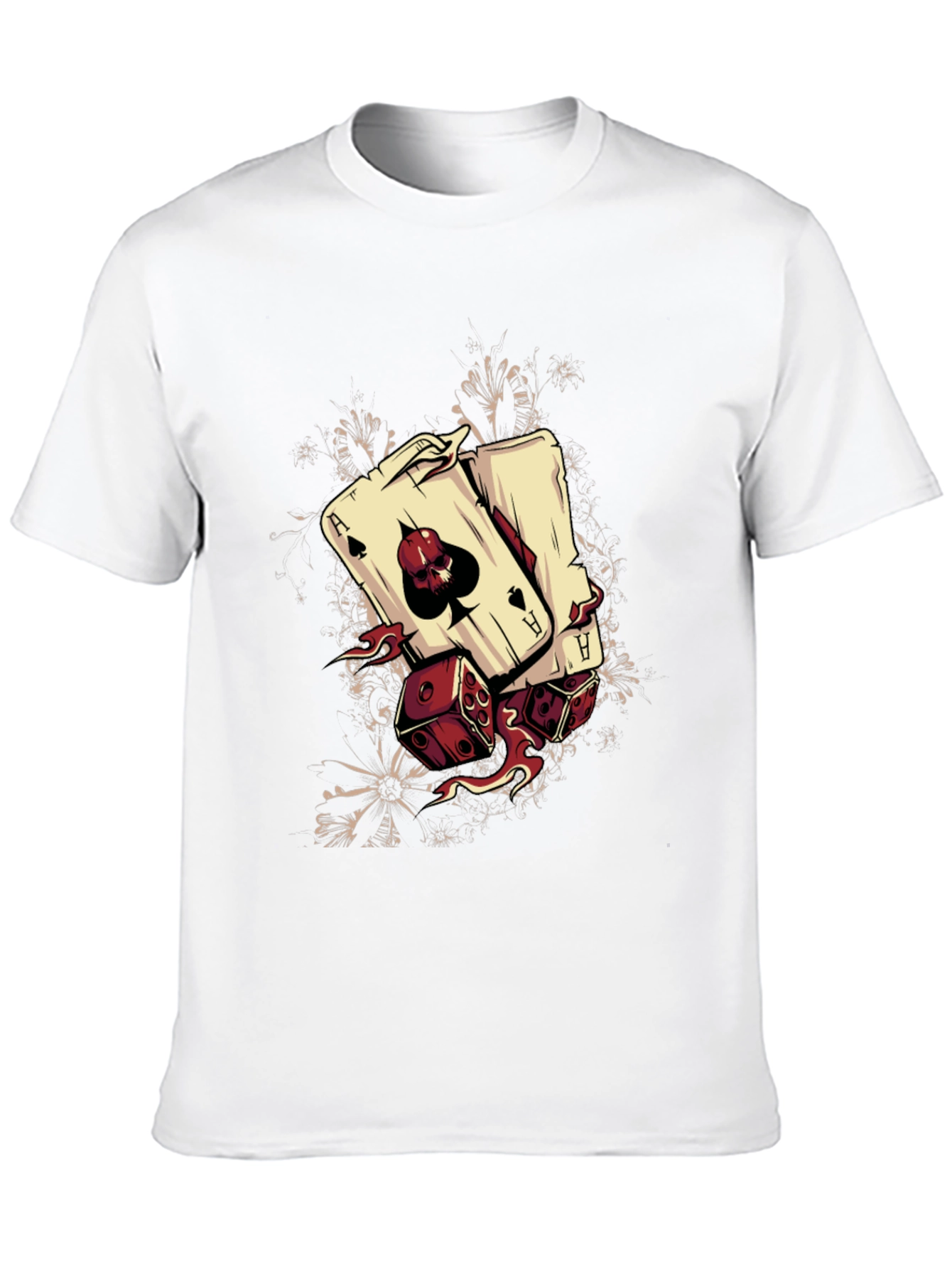 Camiseta Negra Diseño Póker y Dados