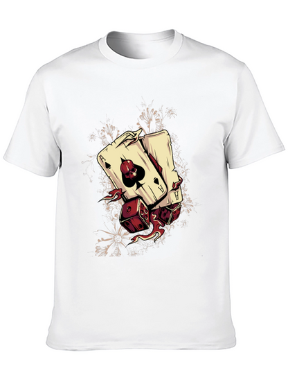 Camiseta Negra Diseño Póker y Dados