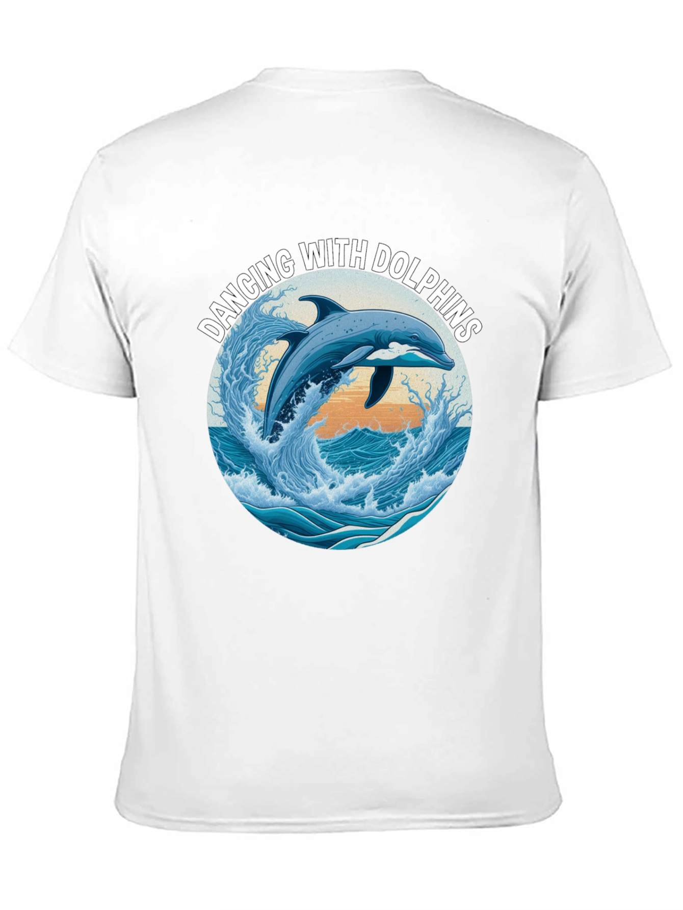 Camiseta Negra: Bailando Con Delfines