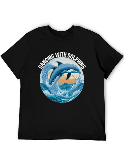 Camiseta Negra: Bailando Con Delfines