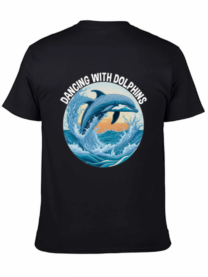Camiseta Negra: Bailando Con Delfines