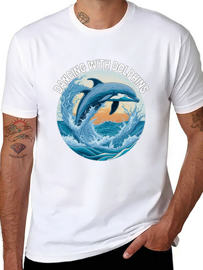 Camiseta Negra: Bailando Con Delfines