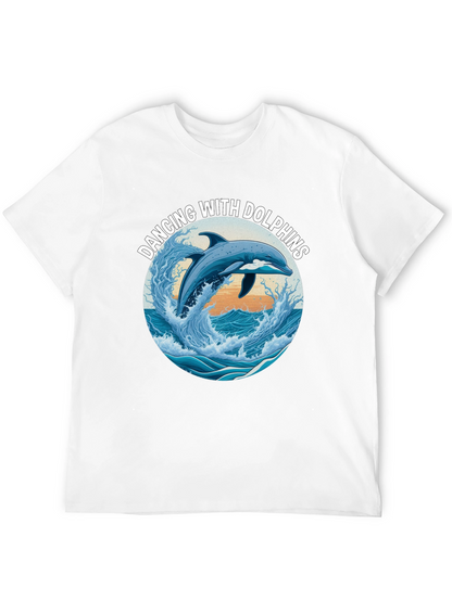 Camiseta Negra: Bailando Con Delfines