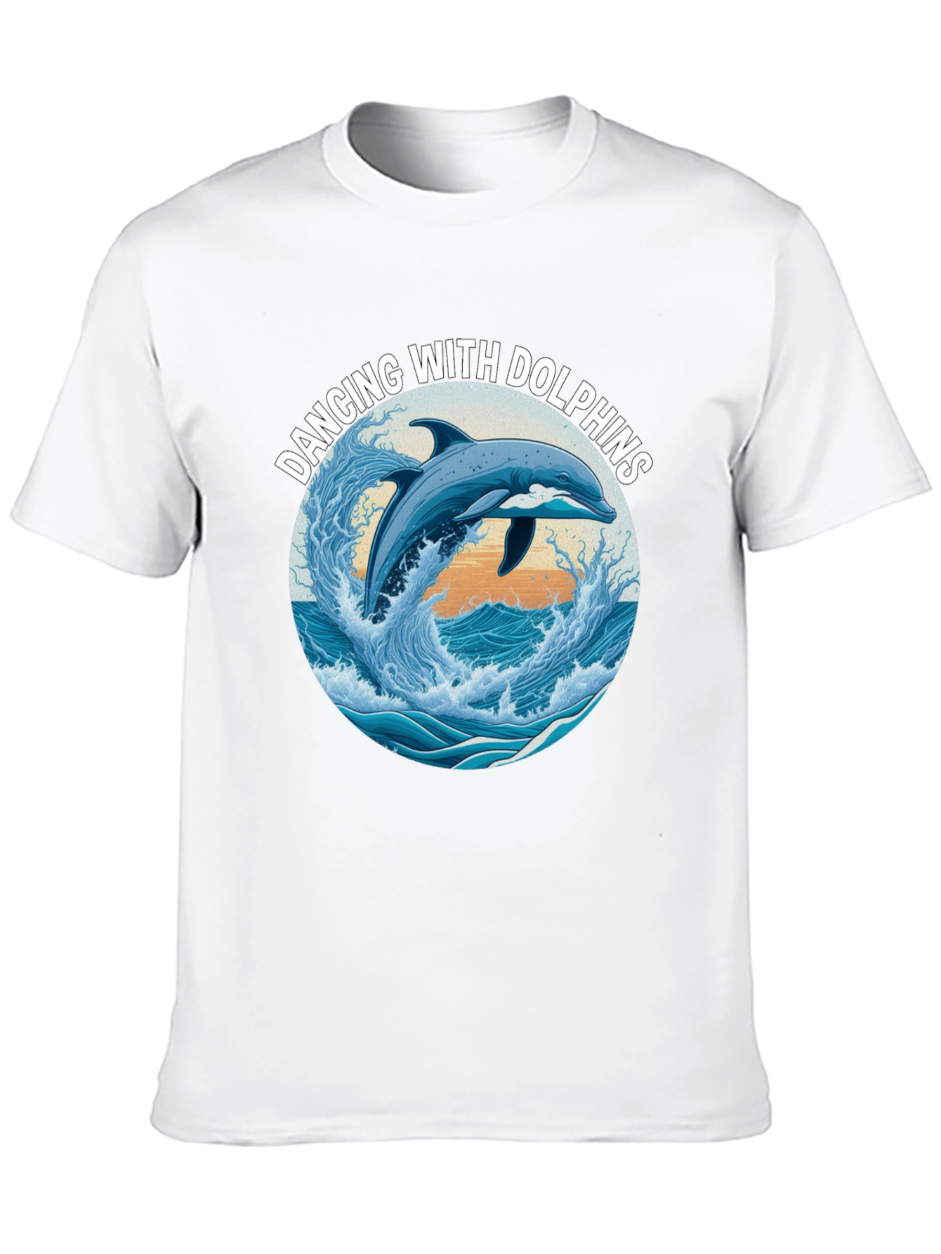 Camiseta Negra: Bailando Con Delfines