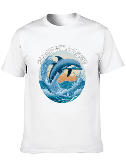 Camiseta Negra: Bailando Con Delfines