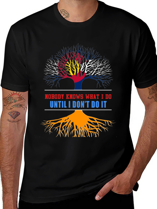 Camiseta Hombre Diseño Árbol Colorado - Nadie Sabe