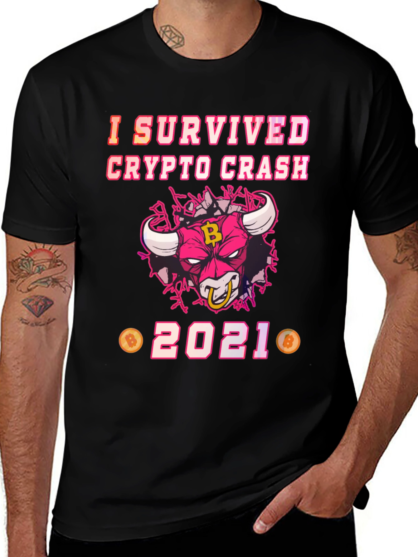 Camiseta Sobreviví al Crypto Crash 2021